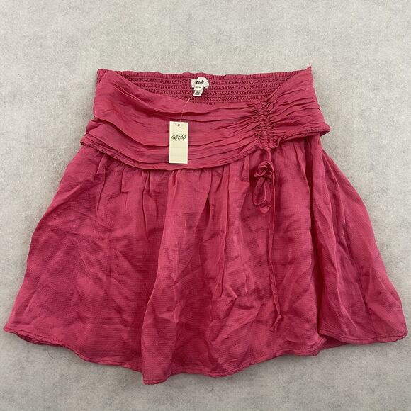 Aerie Ribbed Mini Skirt Womens Size XS Pink NEW MSRP $49.95 - Picture 3 of 8